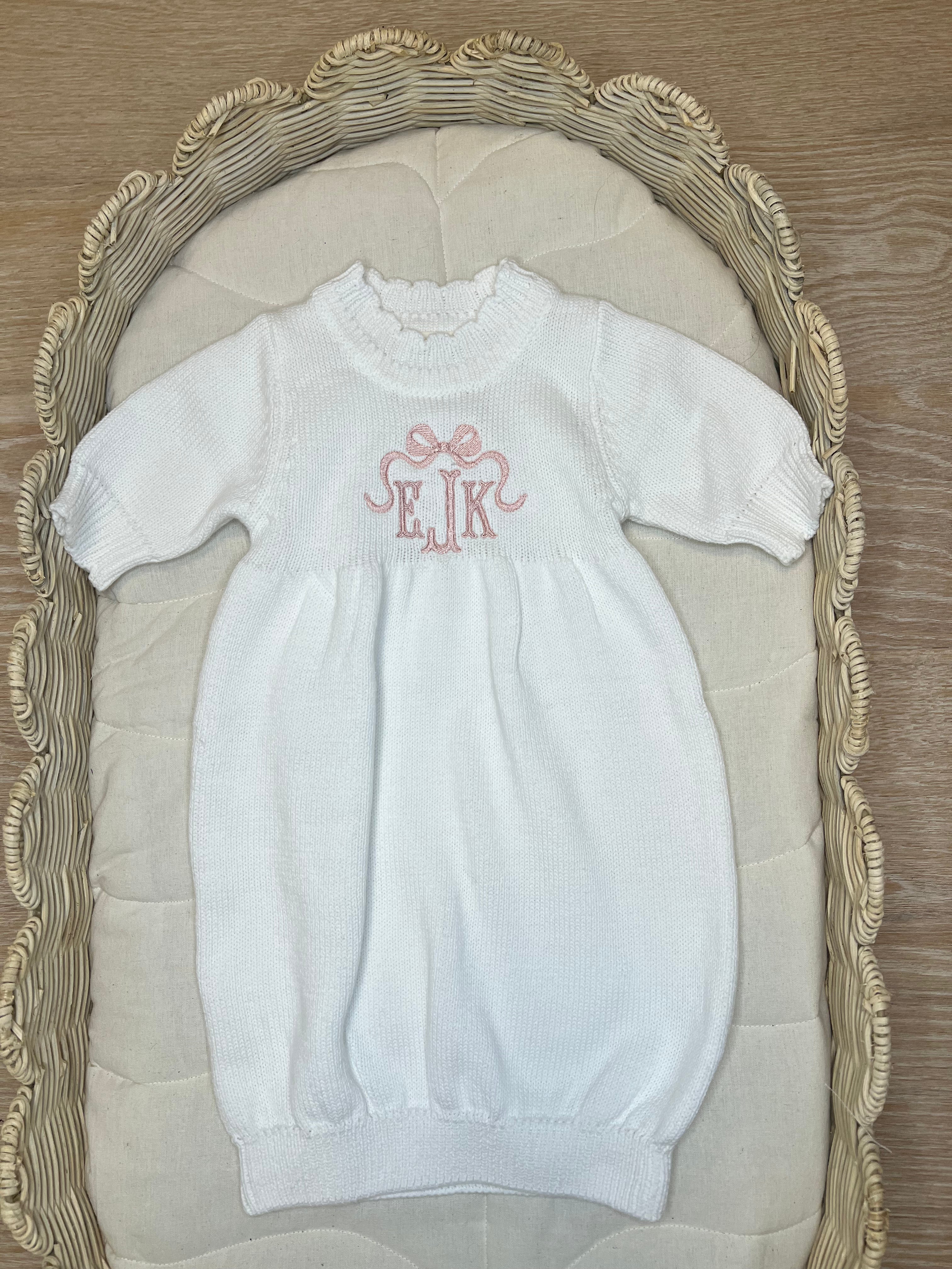 Cotton Knit Newborn Gown