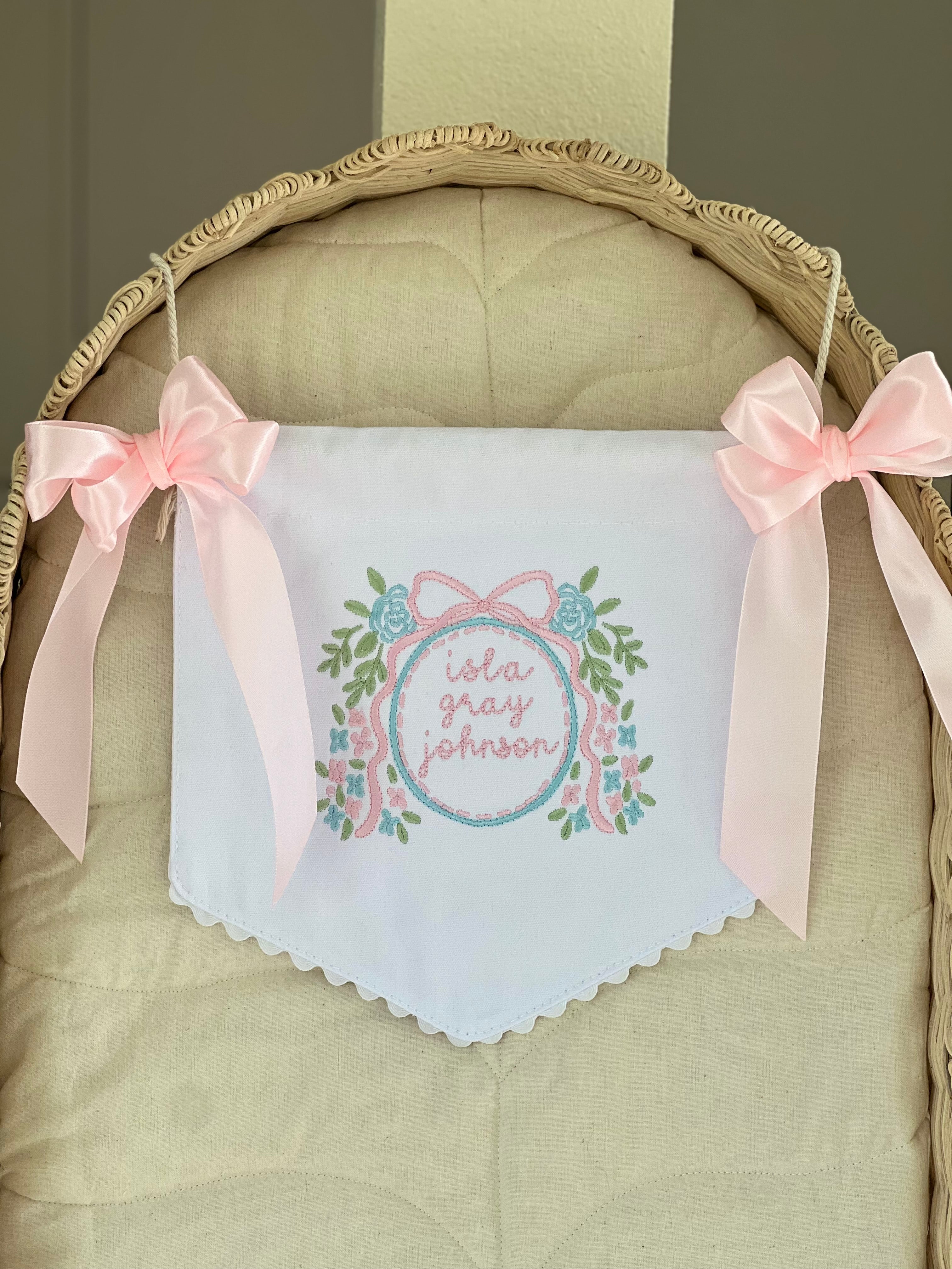 Personalized Newborn Baby Name Announcement Banner